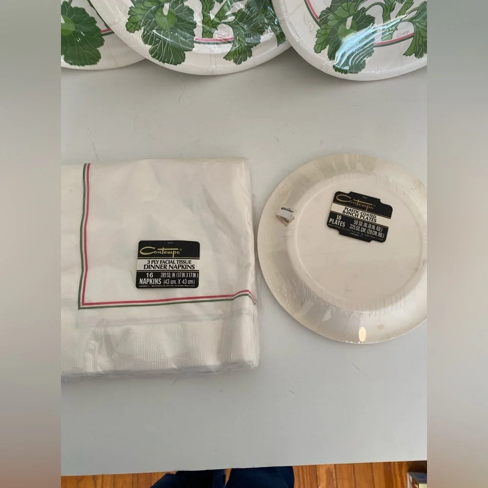Contempo table set pink flowers plates and napkins